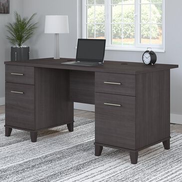 Bush Somerset 60" Desk in Storm Gray, , large