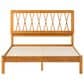 Walker Edison Cama X Spindle Full Platform Bed in Caramel, , large