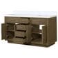 Lexora Home Abbey 60" Double Bathroom Vanity in Grey Oak with 2 cm White Cultured Marble Top and Rectangular Sinks, , large