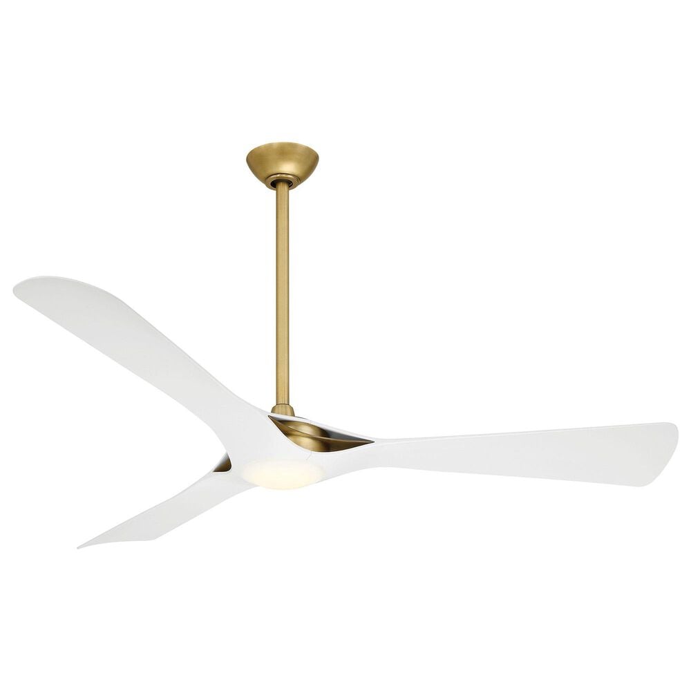 Minka-Aire Bridge 60" LED Smart Ceiling Fan with Coal Blades in Legacy Brass, , large