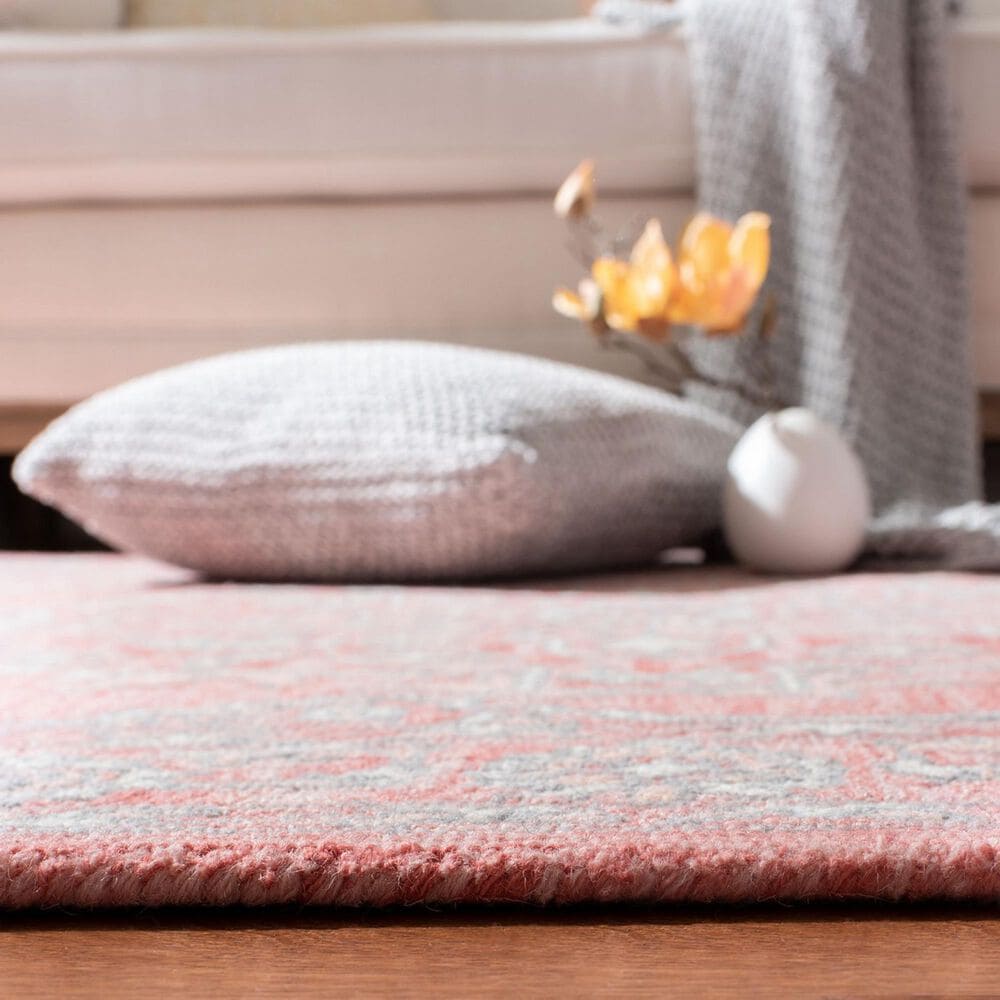 Safavieh Micro-Loop Oriental 10&#39; x 14&#39; Pink and Ivory Area Rug, , large