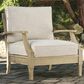 Ashley Clare View Lounge Chair with Beige Cushion in Antique Teak, , large