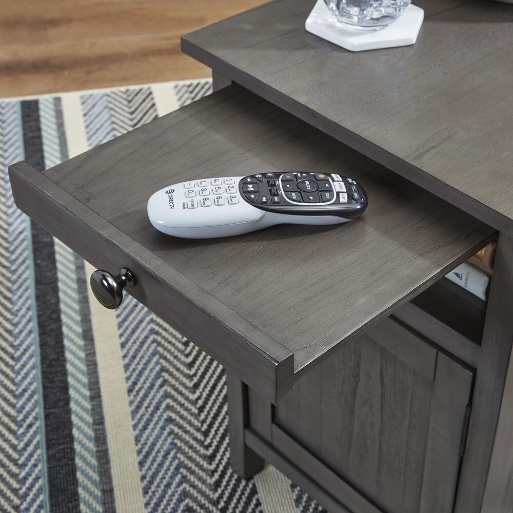 Ashley Treytown Chairside End Table in Gray, , large