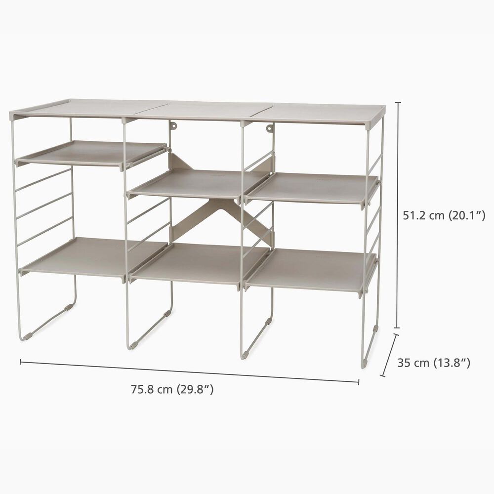 Joseph Joseph Level Plus Adjustable Shoe Rack in Ecru, , large