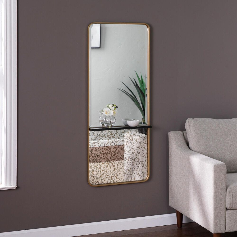 Southern Enterprises Radmill Wall Mirror in Gold and Black, , large