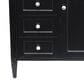 James Martin Vanities Brittany 30" Single Bathroom Vanity in Black Onyx with 3 cm Arctic Fall Solid Surface Top and Rectangle Sink, , large