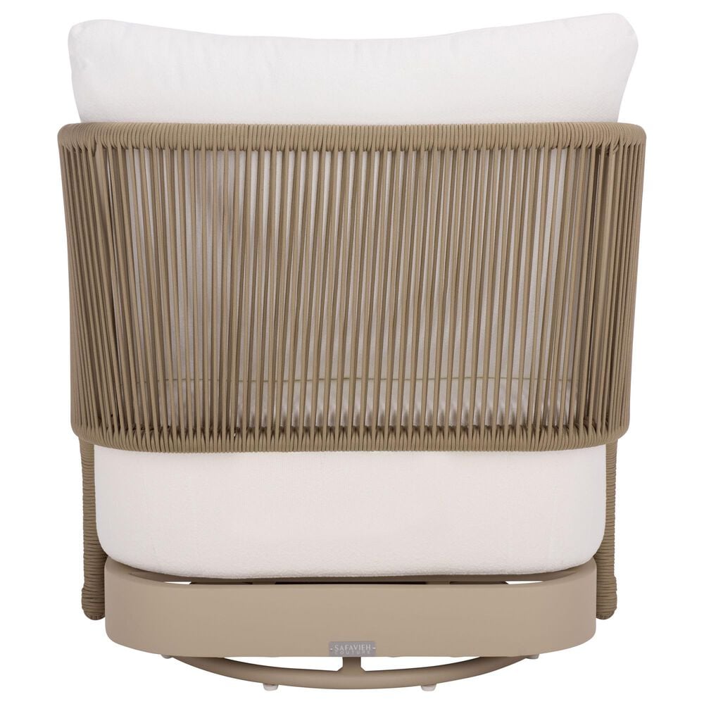 Safavieh Adelandra Outdoor Swivel Chair in White, , large
