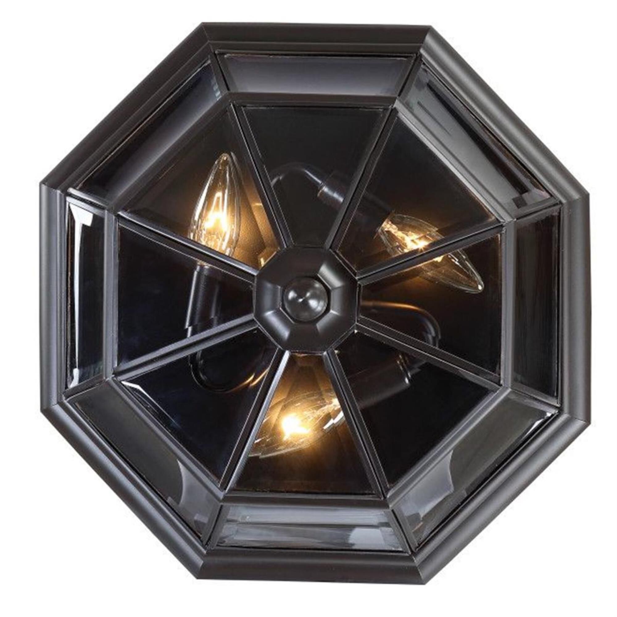 Quoizel Newbury 8 x 15.25 Outdoor Flush Mount in Medici Bronze NFM