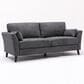 HOMLUX 77"W Fabric Sofa with Pocket Coil Seating, Solid Wood Legs in Grey, , large