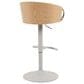 Armen Living Solstice Adjustable Barstool in Ivory, , large