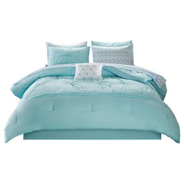 Hampton Park Toren 7-Piece Twin Comforter Set in Aqua, , large
