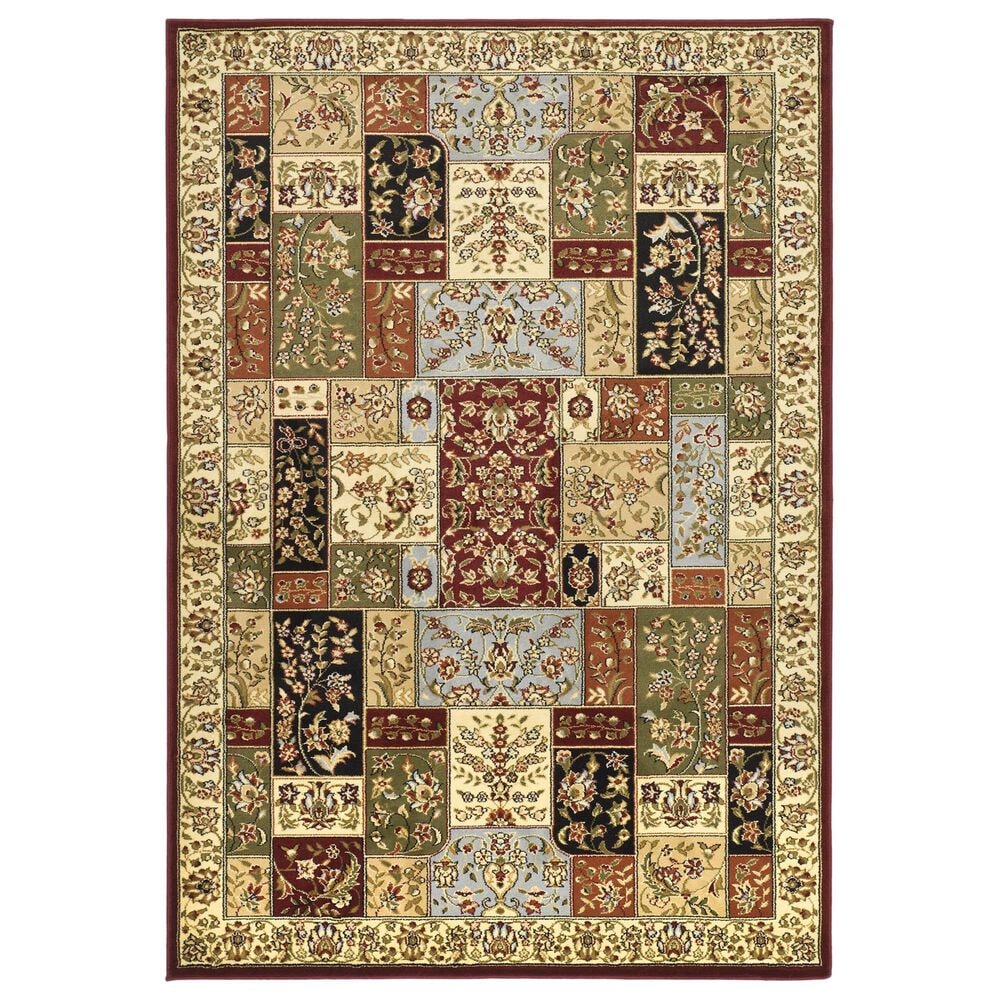 Safavieh Lyndhurst LNH318 5"3" x 7"6" Multicolor and Ivory Area Rug, , large