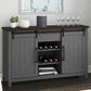 RTJ Furniture 2-Door Sideboard with Wine Storage in Antique Gray, , large