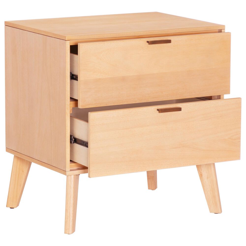 Linon Home Decor Reid 2-Drawer Nightstand in Natural, , large