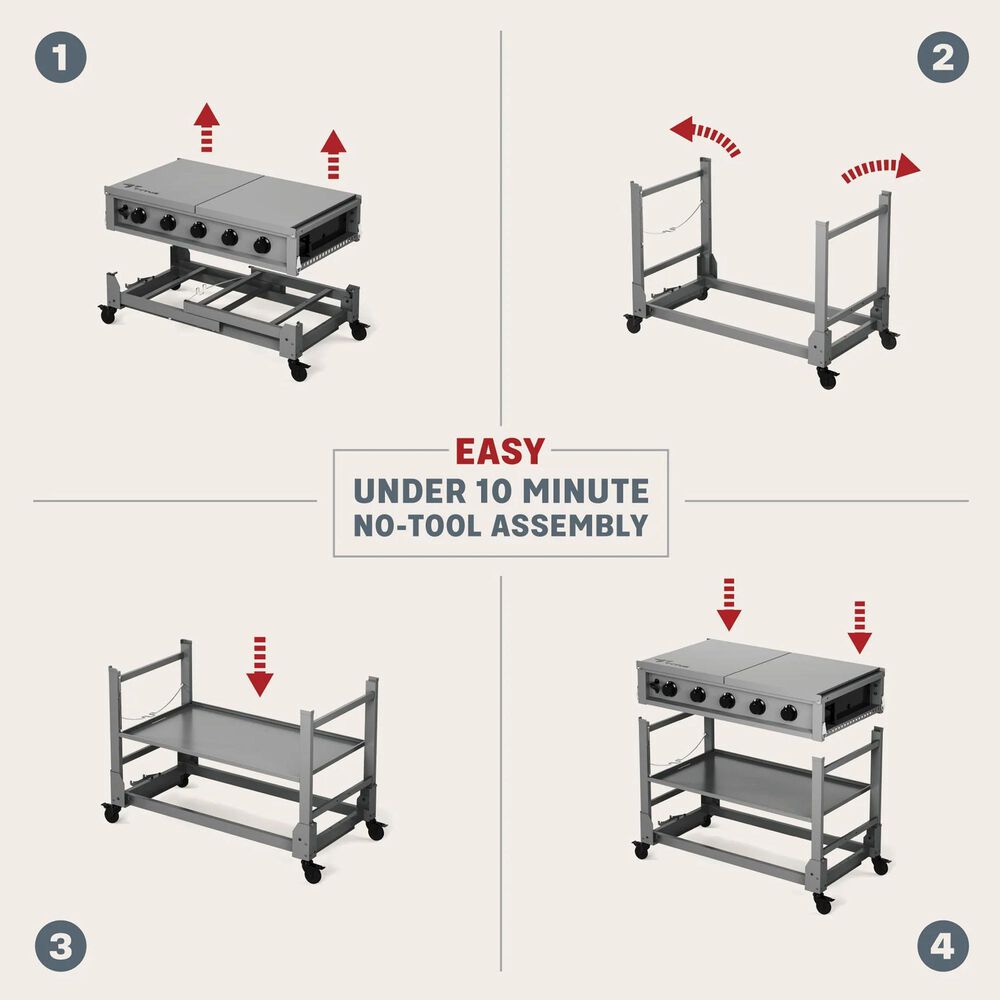 TYTUS Anaheim 5-Burner Gas Griddle in Gunmetal Gray, , large