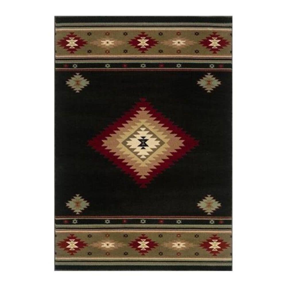 Oriental Weavers Hudson 87G 1&#39;10&quot; x 7&#39;6&quot; Black Runner, , large