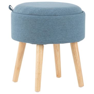 Lumisource Tray Stool in Blue and Natural, , large