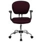 Flash Furniture Swivel Task Chair in Burgundy, , large