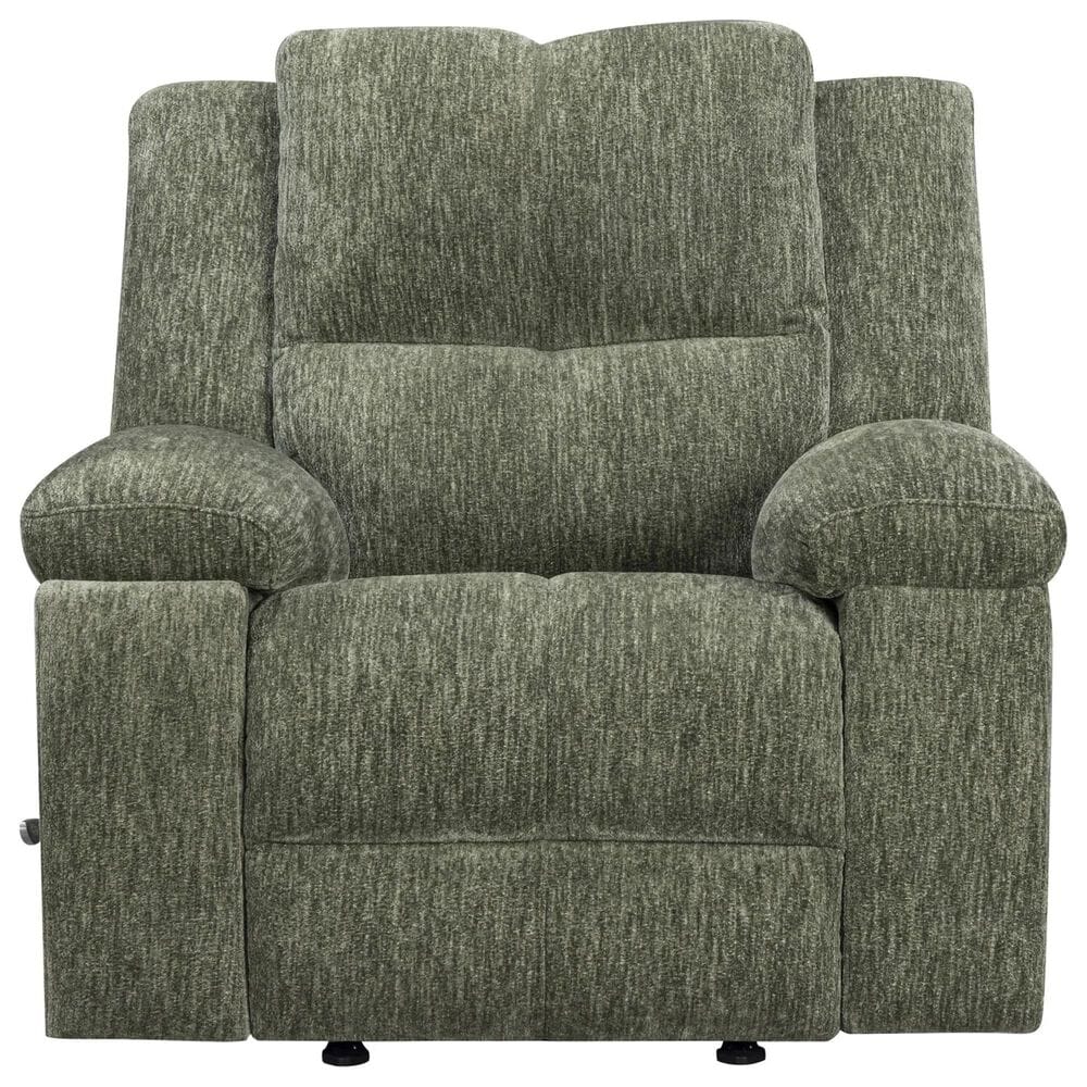 Simeon Collection Bronco Manual Rocker Recliner in Plush Forest, , large