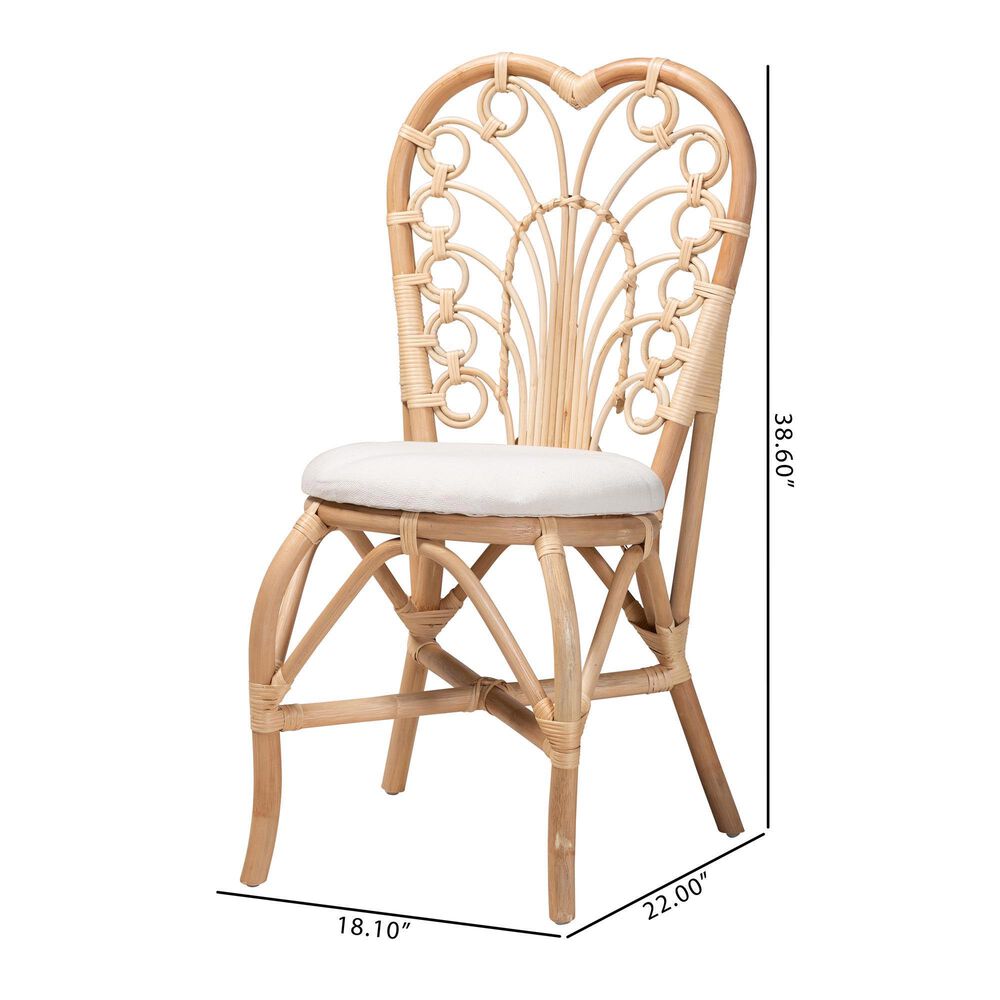 Baxton Studio Jerica Side Chair in Natural Brown, , large