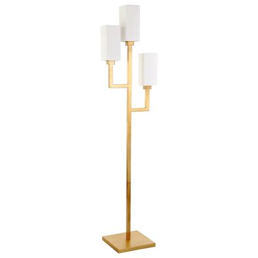 Hudson and Canal Basso Torchiere Floor Lamp in Brass, , large