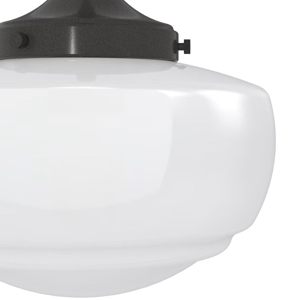 Hunter Saddle Creek 1-Light Mini Pendant with Shiny Cased White Glass in Noble Bronze, , large