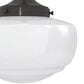 Hunter Saddle Creek 1-Light Mini Pendant with Shiny Cased White Glass in Noble Bronze, , large