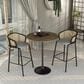 Leisuremod LeisureMod Verve Collection Modern Bar Height Table Black Base with 36 Round Dark Walnut MDF Top, , large