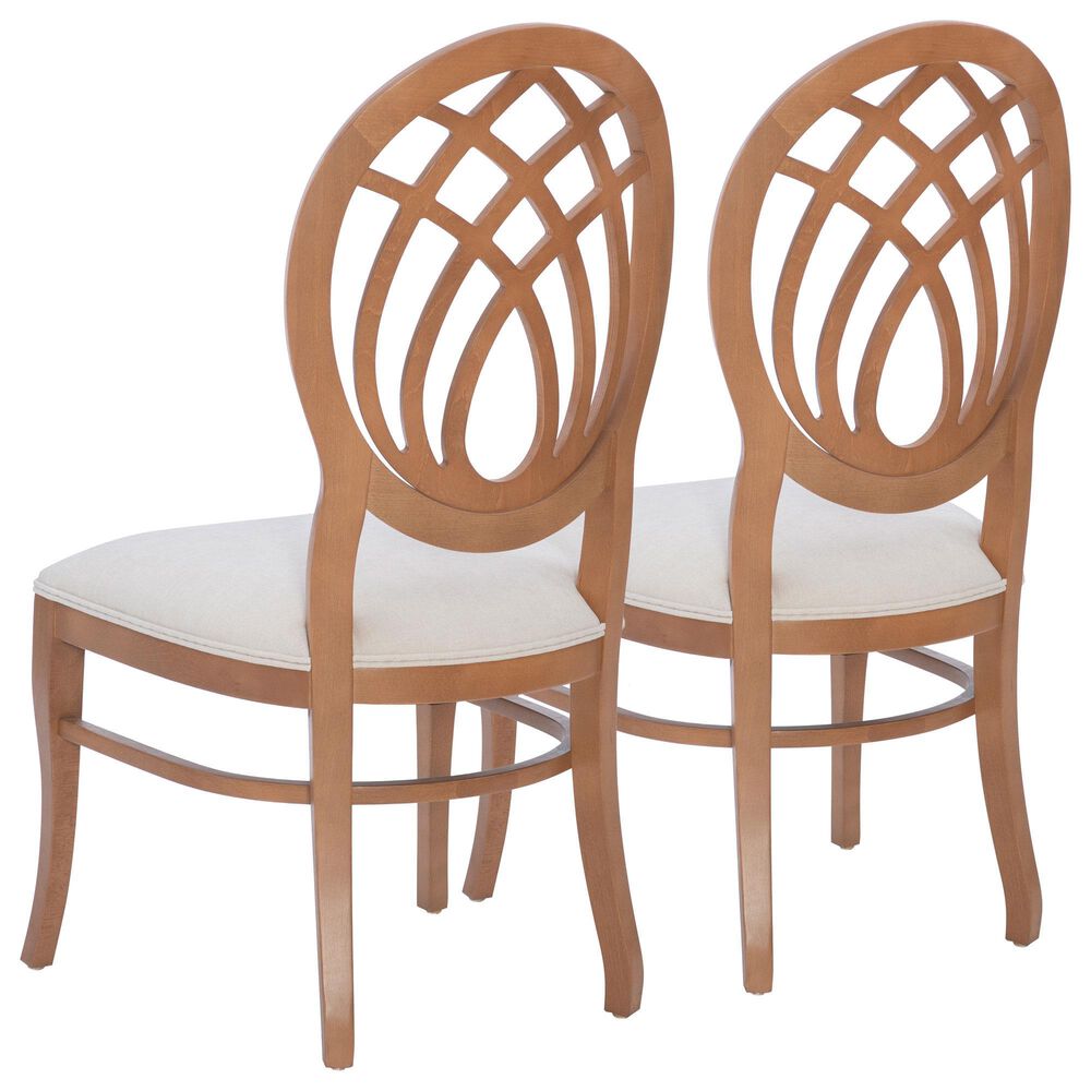 Linon Home Decor Dara Side Chair in Light Brown (Set of 2), , large