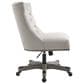 Linon Home Decor Della Office Chair with Natural Cushion in Gray Wash, , large