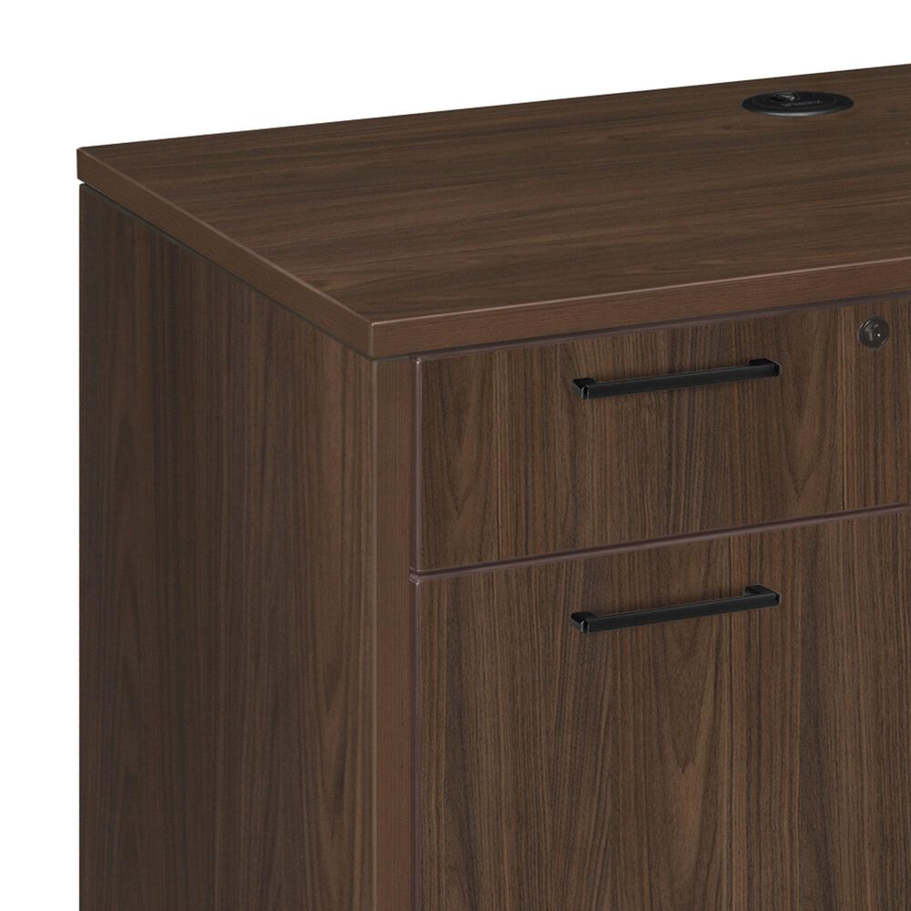 Regency Global Sourcing Legacy 42" Executive Desk with Single Pedestal Drawer Unit in Neo Walnut, , large