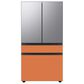 Samsung Bespoke 4-Door French Door Refrigerator Middle Panel in Clementine Glass, , large