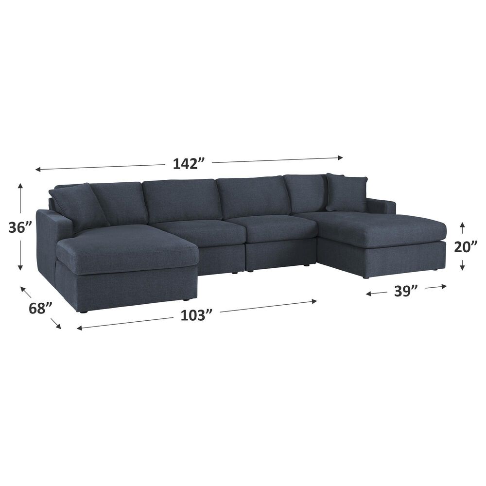 Ashley Modmax 4-Piece Sectional with Double Chaise in Ink, , large