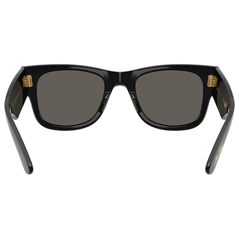 Rayban Glasses Mega Wayfarer Blacked Out Sunglasses with Ultra Black Lenses in Polished Black, , large