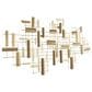 Maple and Jade 30" x 60" Geometric 3D Stripes Wall Decor in Matte Gold, , large