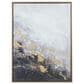 Maple and Jade 40" x 30" Geode Abstract Framed Wall Art in Black, Gold, White and Gray, , large