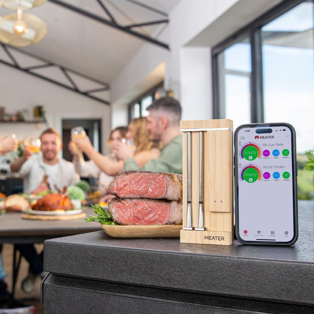 Traeger Grills Pro Duo Wireless Meat Thermometer in Stainless Steel and Honey, , large