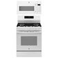 GE Appliances 2-Piece Kitchen Packages with 30" Freestanding Gas Range and 1.9 Cu. Ft. Over-the-Range Microwave Oven in White, , large