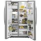 GE Appliances 21.9 Cu. Ft. Counter-Depth Side by Side Refrigerator in Stainless Steel, , large