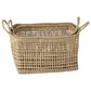 Mercana Bellisa Rectangular Basket with Handles in Medium Brown (Set of 2), , large