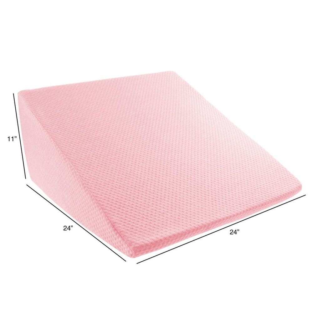 Timberlake Lavish Home High Wedge Memory Foam Pillow in Pink, , large