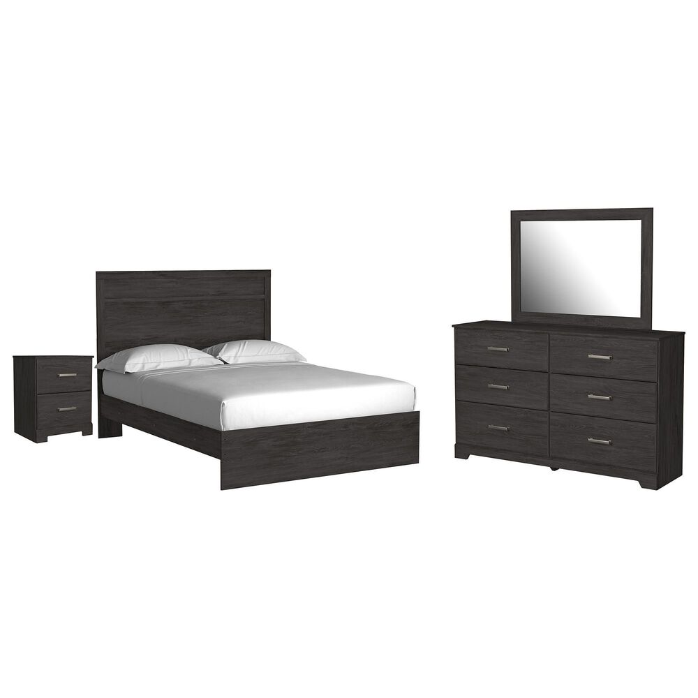 Signature Design by Ashley Belachime 4 Piece Queen Bedroom Set in Dark Charcoal, , large