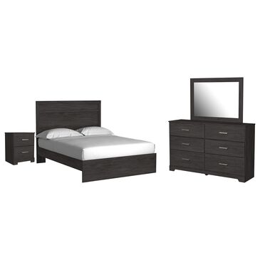 Signature Design by Ashley Belachime 4 Piece Queen Bedroom Set in Dark Charcoal, , large