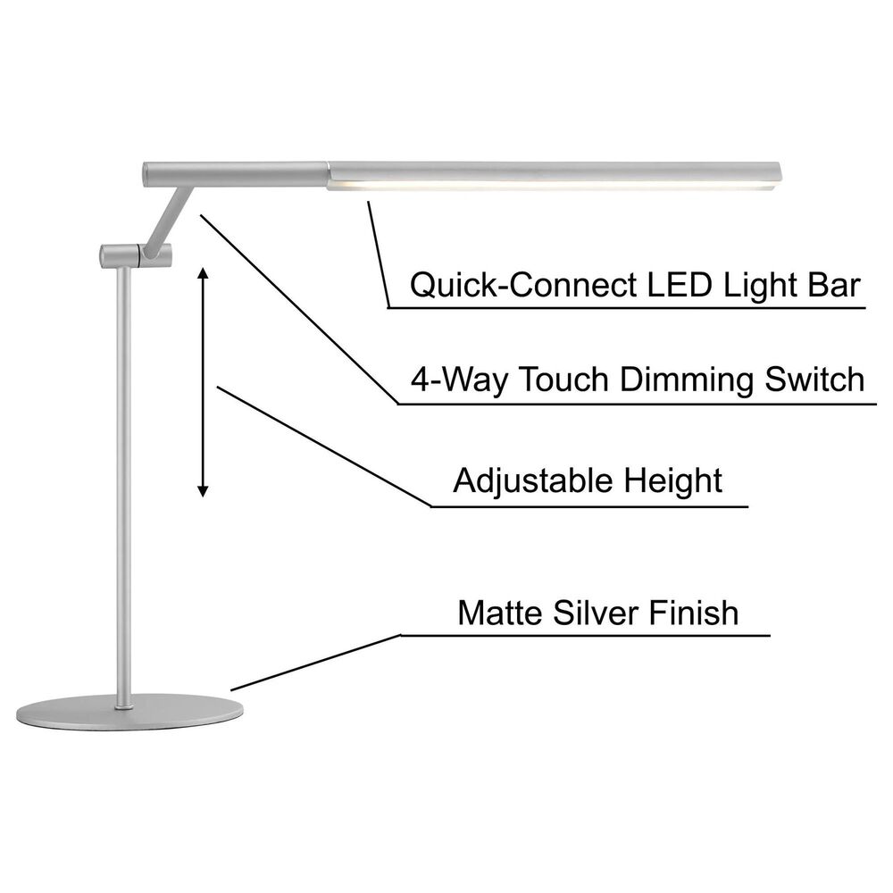 Lite Source Tilla LED Desk Lamp in Silver, , large