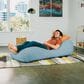 Jaxx Arlo Chaise Lounge Bean Bag Chair in Turquoise, , large