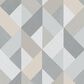 Stacy Garcia Home Sojourn Marquetry Geometric 216" x 20.5" Peel and Stick Wallpaper in Warm Stone, , large