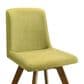 Armen Living Gina Side Chair with Olive Green Upholstery in Warm Walnut (Set of 4), , large