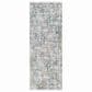 Surya Solar 3" x 8" Dark Blue, Charcoal, Light Gray, White and Saffron Runner, , large