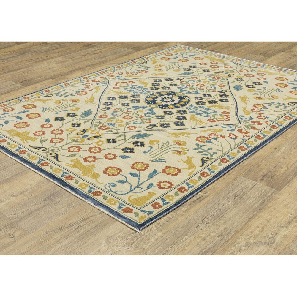 Oriental Weavers Francesca Floral 6&#39;7&quot; x 9&#39;6&quot; Ivory Area Rug, , large