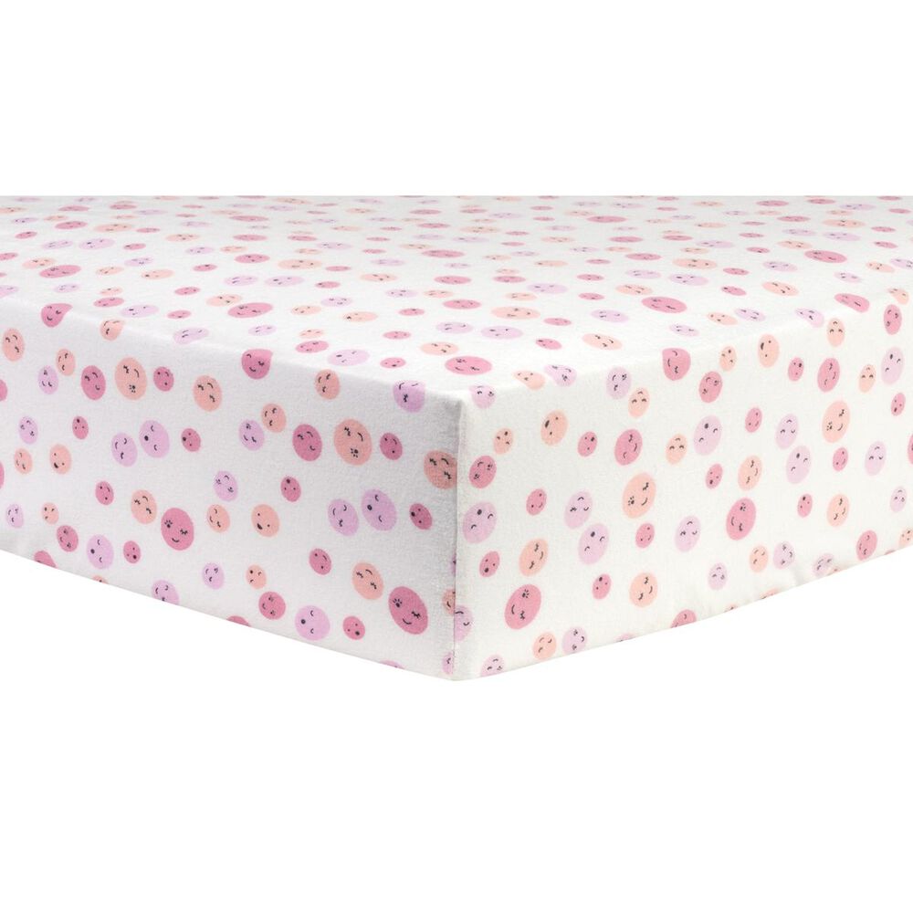 Trend Lab LLC Be Happy Deluxe Flannel Fitted Crib Sheet, , large